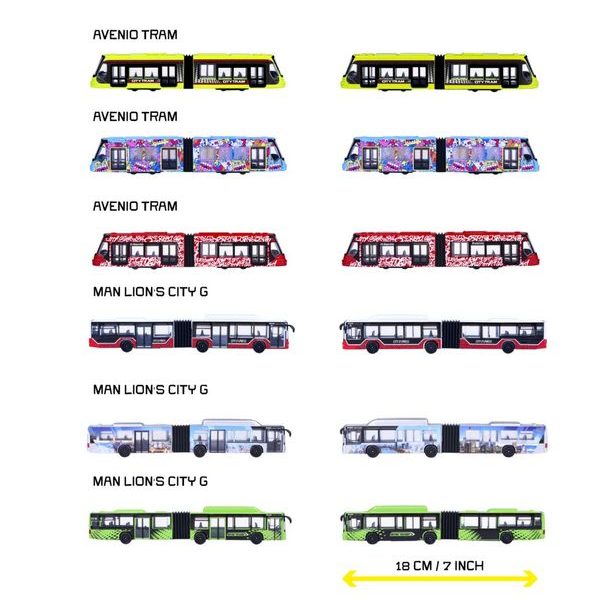 MAN City Autobus, Tramvaj kovové, 6 druhů