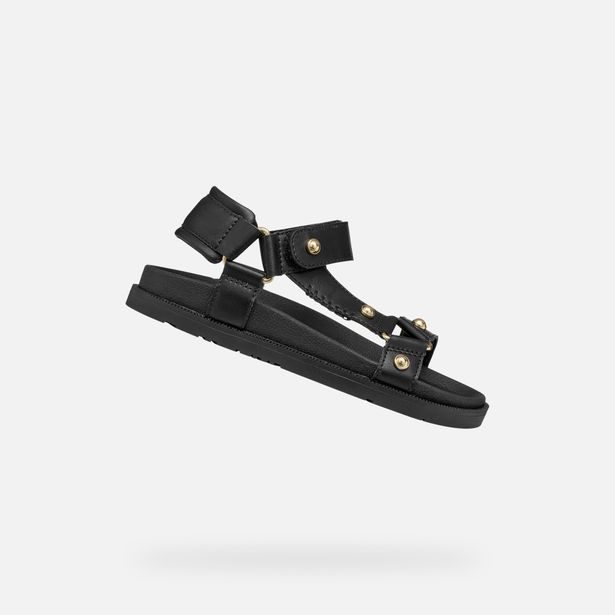 Černé dívčí sandály Geox Sandal Foammentera