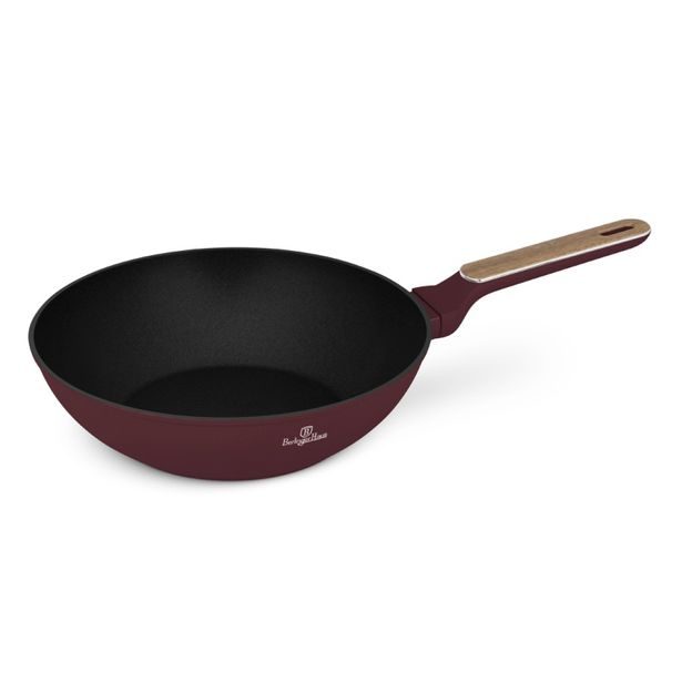 BERLINGERHAUS Pánev WOK s titanovým povrchem a poklicí 28 cm 28 cm Leonardo Nordic Collection BH-8296