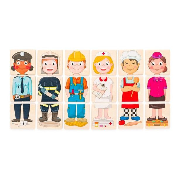 WOODY Puzzle - Lidé a povolání z celého světa, v dř. krabičce