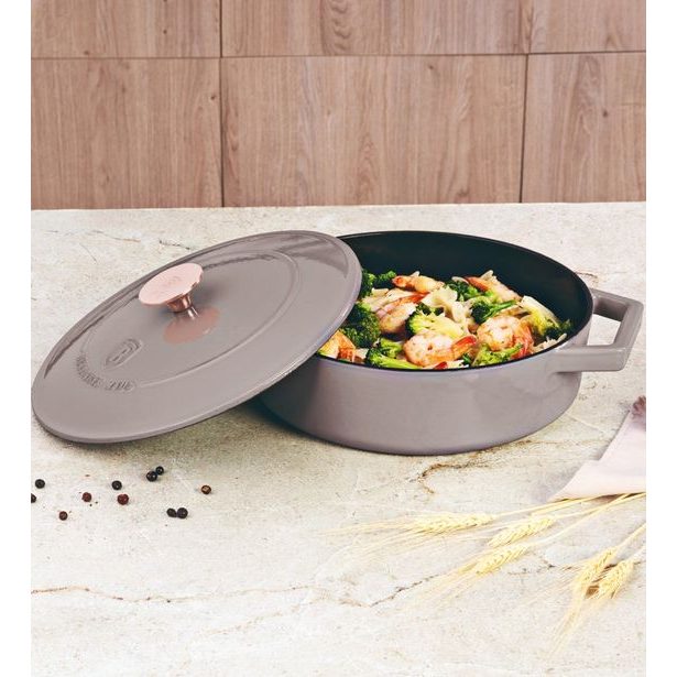 BERLINGERHAUS Pekáč litinový s poklicí 26 cm Taupe Collection BH-6527