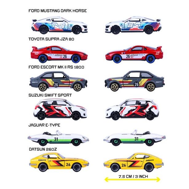 Autíčko kovové Racing, 12 druhů