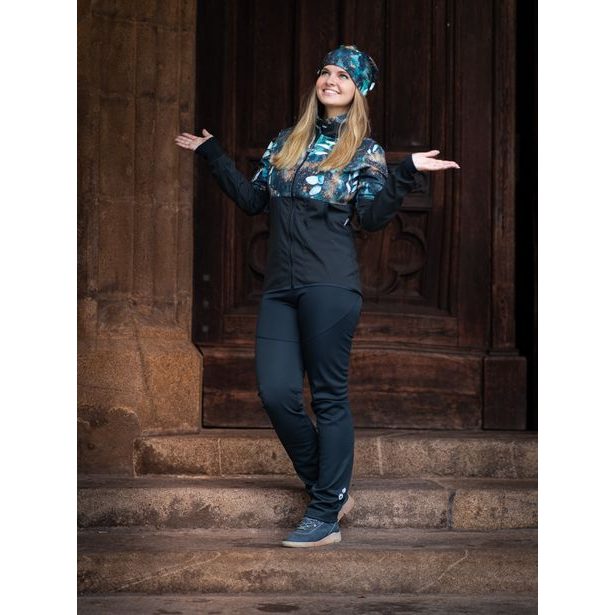 Unuo, Dámské softshellové kalhoty s fleecem pružné Sporty, Černá