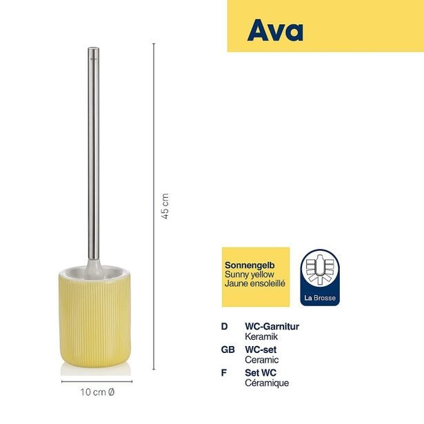 KELA WC sada Ava keramická žlutá KL-24431