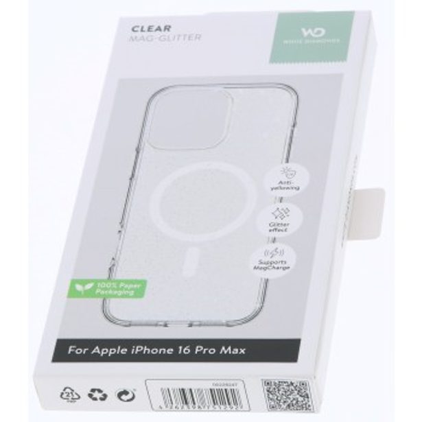 White Diamonds Mag Glitter, kryt pro Apple iPhone 16 Pro Max, magnetický, průhledný s třpytkami