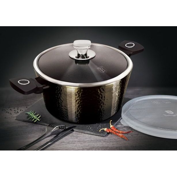 BERLINGERHAUS Kastrol s titanovým povrchem 28 cm Primal Gloss Collection 2 poklice BH-6573