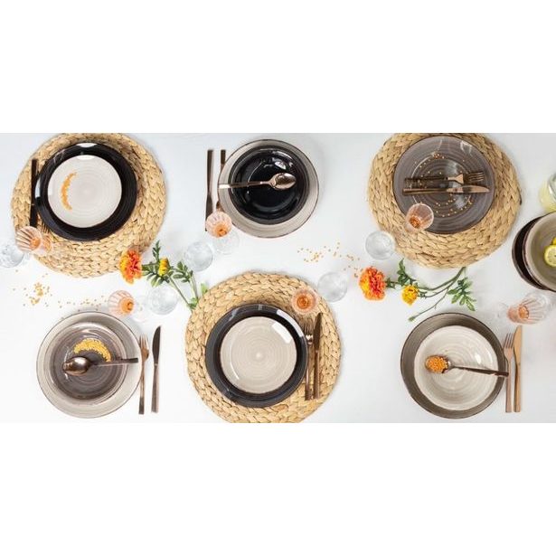 HIT Jídelní sada talířů Zanzibar 18 ks HT-24327180