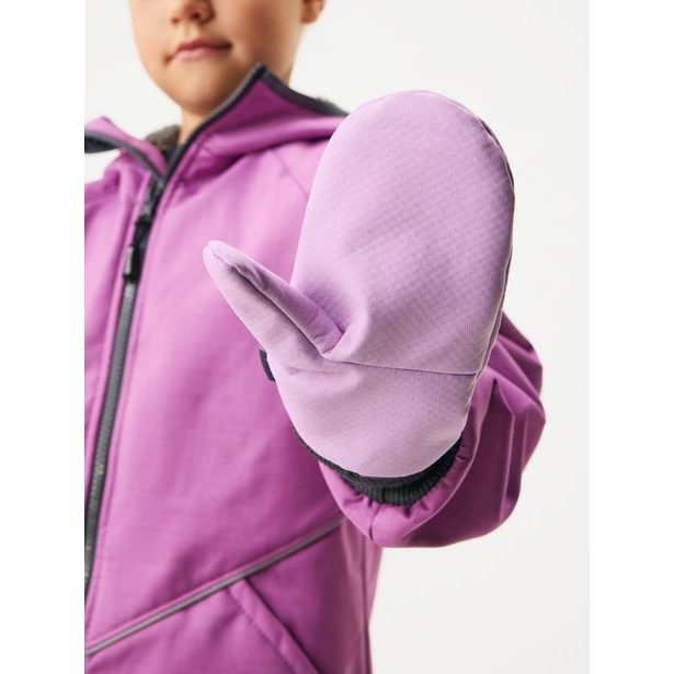 Dětské softshellové rukavice s beránkem Tap, Lila