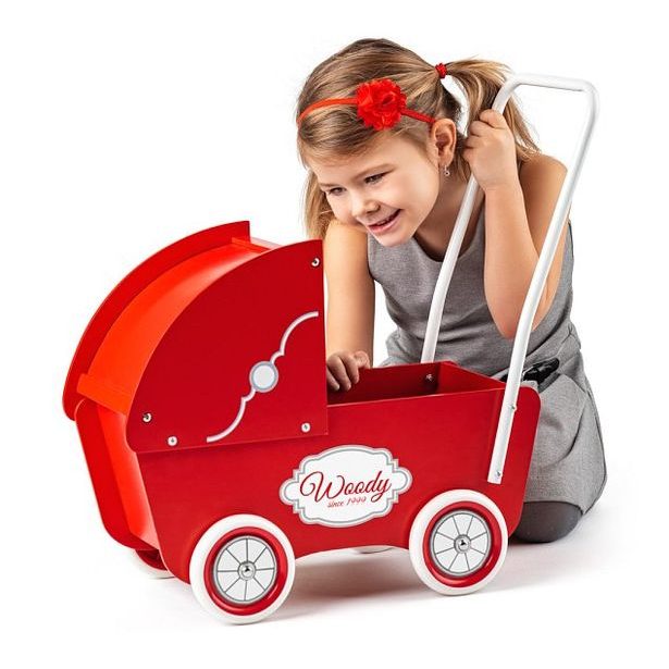 Dřevěný kočárek