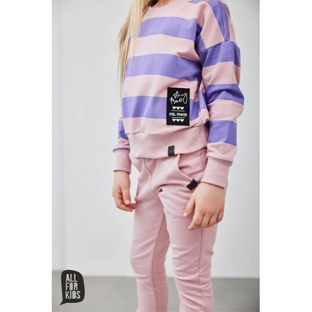 Dívčí mikina pruhovaná AFK - fialová