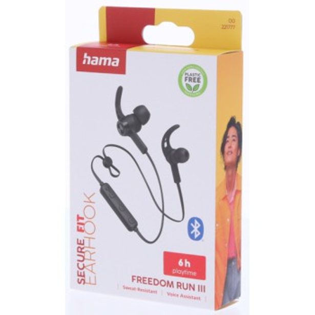 Hama Bluetooth špuntová sluchátka Freedom Run III, černá