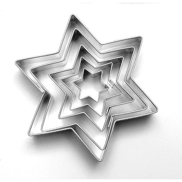 vykr. 0711 Hvězdičky hladké, sada-5ks