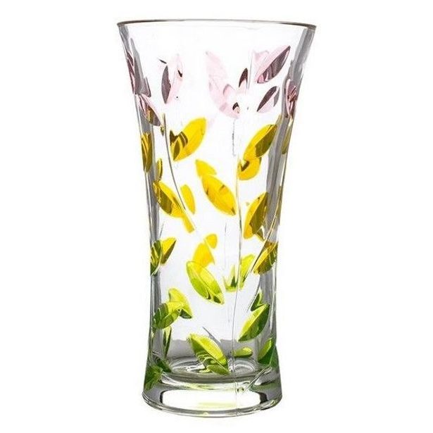 váza 28cm, BOHEMIA PR. LAURUS SPRING, barev. sklo