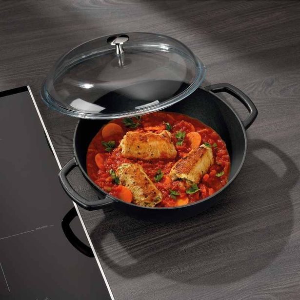 KELA Hluboká pánev litinová CALIDO 28 cm 3,8l černá KL-12466