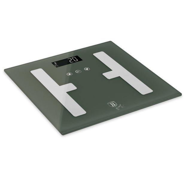BERLINGERHAUS Osobní váha s měřením tuku, svalů a vody 180 kg Matte Green Collection BH-9759