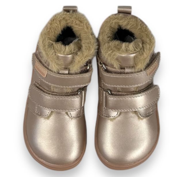 Barefoot zimní boty Protetika s kožíškem - Perleťová růžová