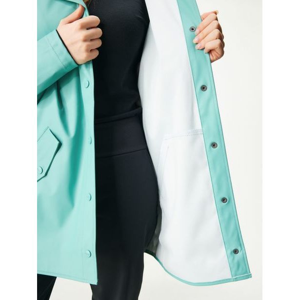 Unuo Dámský nepromokavý kabát bez zateplení, Zelená
