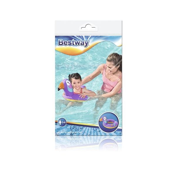 Bestway Nafukovací kruh Safari - mix 3 druhy (tučňák, želva, lenochod)