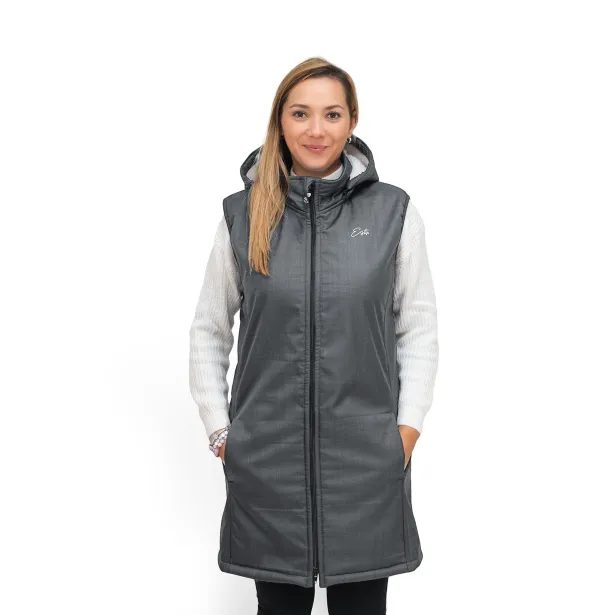 ESITO Dámská zimní softshellová vesta s beránkem Grey - šedá