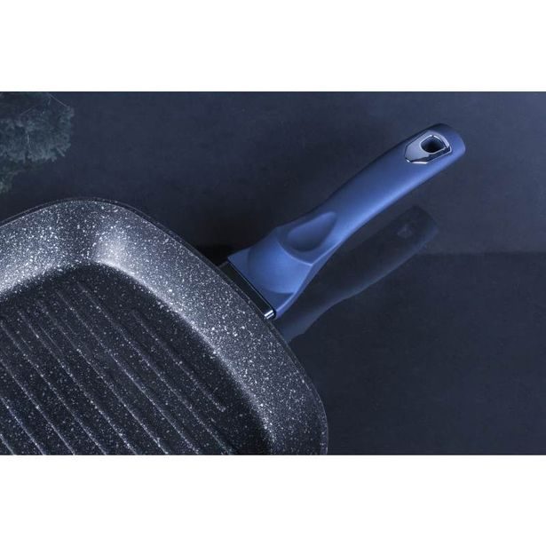 BERLINGERHAUS Pánev grilovací s mramorovým povrchem 28 cm Aquamarine Metallic Line BH-1873