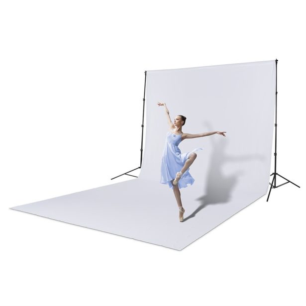 Hama pozadí pro foto studio, látkové, nemačkavé, 2,94 x 6 m, bílé