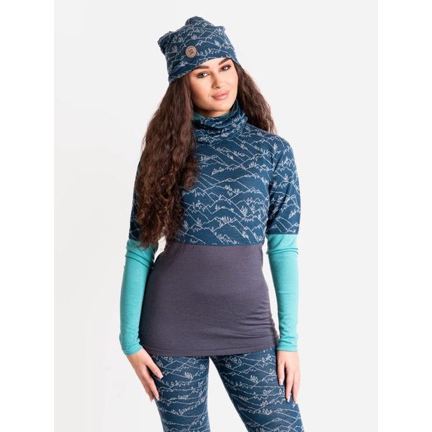 Unuo, Dámský / Pánský merino nákrčník Basic, Kobaltová, Hory kluk