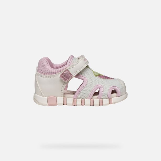 Šedé dívčí sandály pro první kroky Geox Sandal Iupidoo
