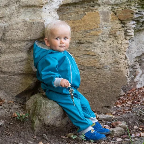 ESITO Rostoucí zimní softshellová kombinéza Lamb petrolejová