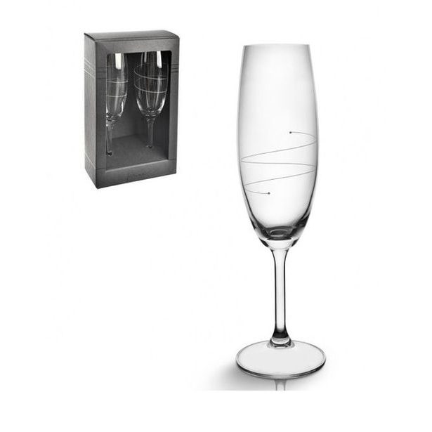 sklen. 220ml, 2ks, d4,5x6,5, v.22,5cm, VLNKA, DB šampus