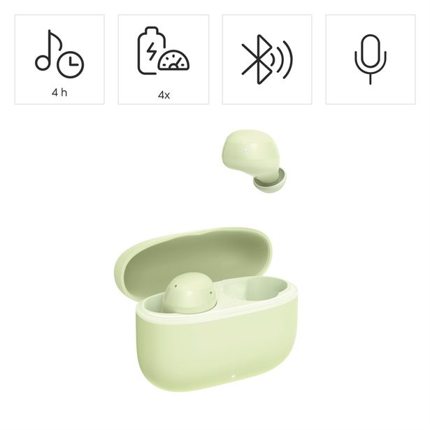 Hama Bluetooth sluchátka Freedom Buddy II, špunty, zelená