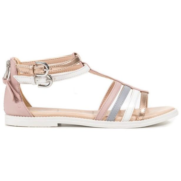 Sandály GEOX J SANDAL KARLY GIRL ROSE/LT GREY