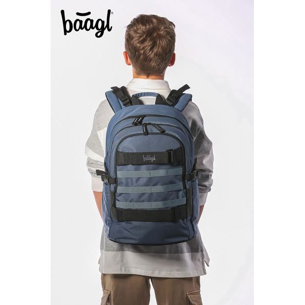 BAAGL Školní batoh Skate Dust Blue