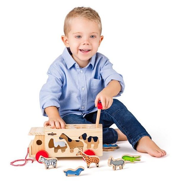 Kamión s vkladacími tvarmi - zvieratká