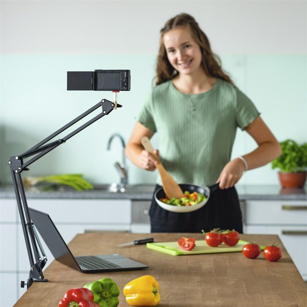 Hama 700 II, flexibilní kloubové rameno s držákem na mobil, 1/4" závit, 70 cm