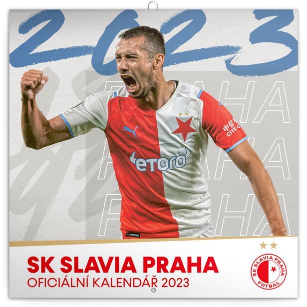 Poznámkový kalendář SK Slavia Praha 2023, 30 × 30 cm Baagl