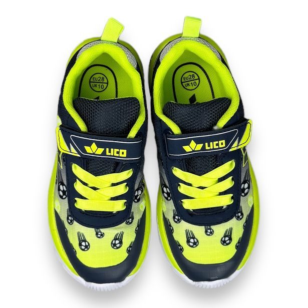 Dětské sportovní tenisky s LED blikačkou LICO - Marine/lemon