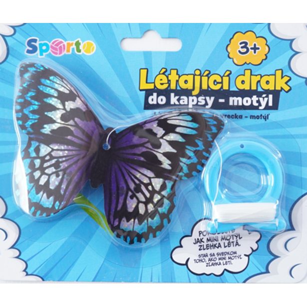 SPORTO Létající drak do kapsy - motýl