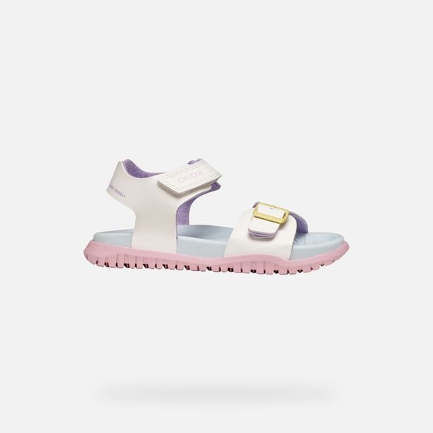 Bílé dívčí sandály Geox Sandal Fusbetto