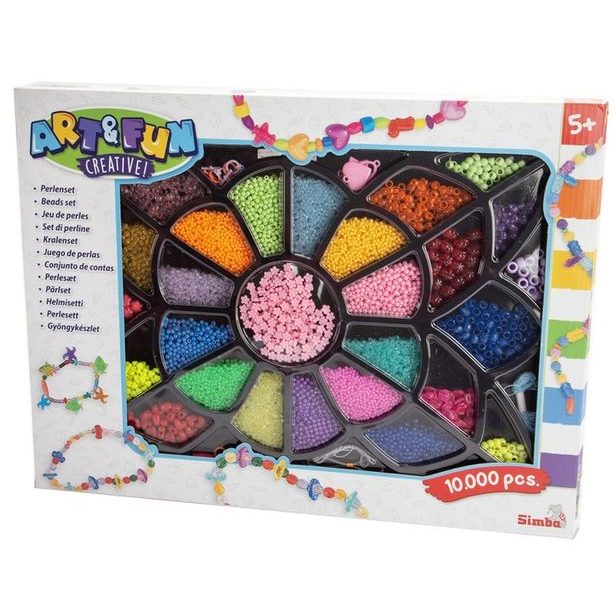 A&F Dárková sada korálků, 10000 ks, vč. příslušenství