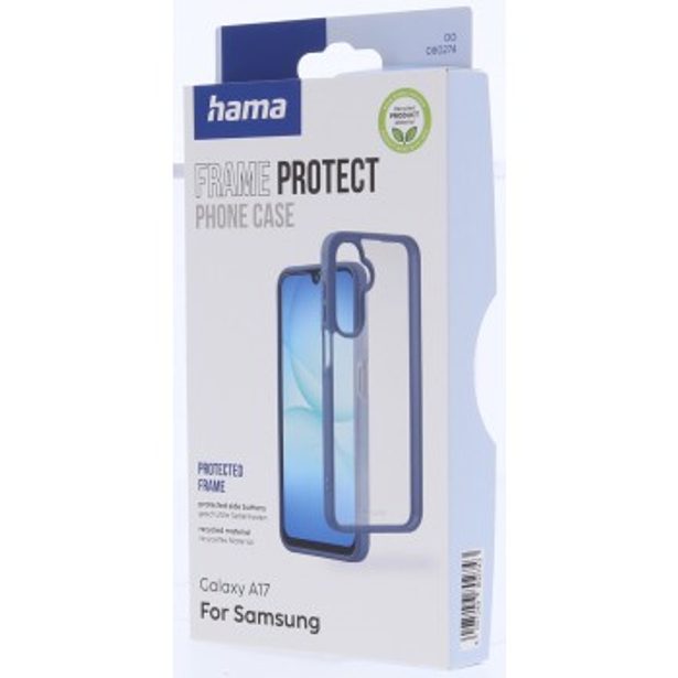 Hama Frame Protect, kryt pro Samsung Galaxy A17, 20 % recyklovaných materiálů, průhledný/modrý