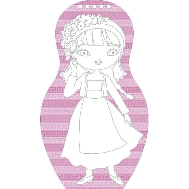 Obliekame grétske bábiky ELENA – Maľovanky Baagl