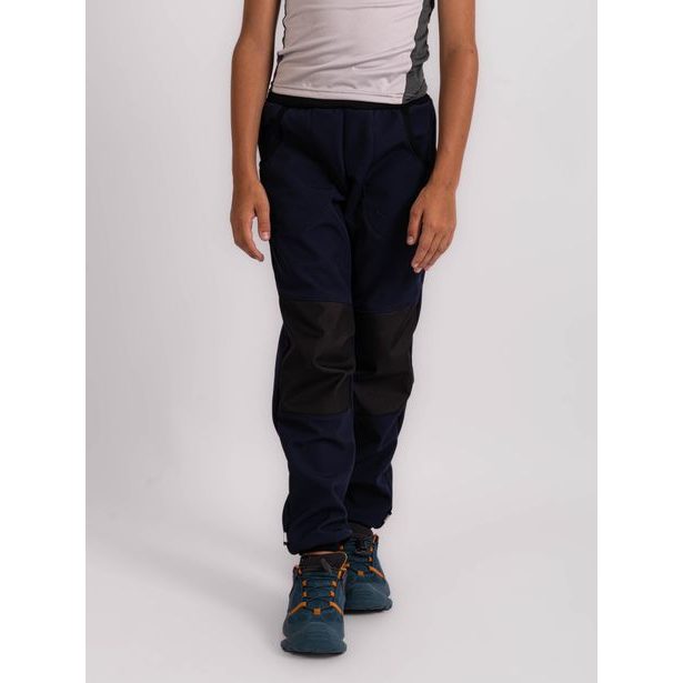 Unuo, Dětské softshellové kalhoty s fleecem Street Strong, Tm. Modročerná