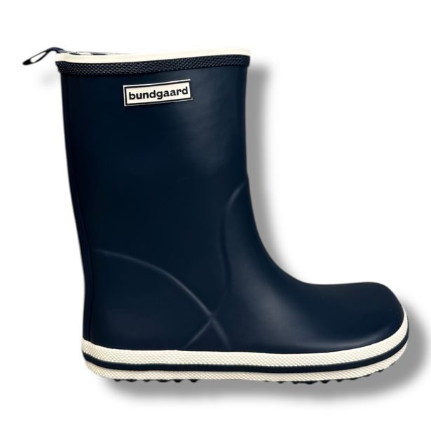 Bundgaard Charly – barefoot dětské holínky s užší patou a širší špičkou Navy