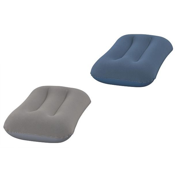 Semišový nafukovací polštář - mix 2 barvy, 42x26x10cm