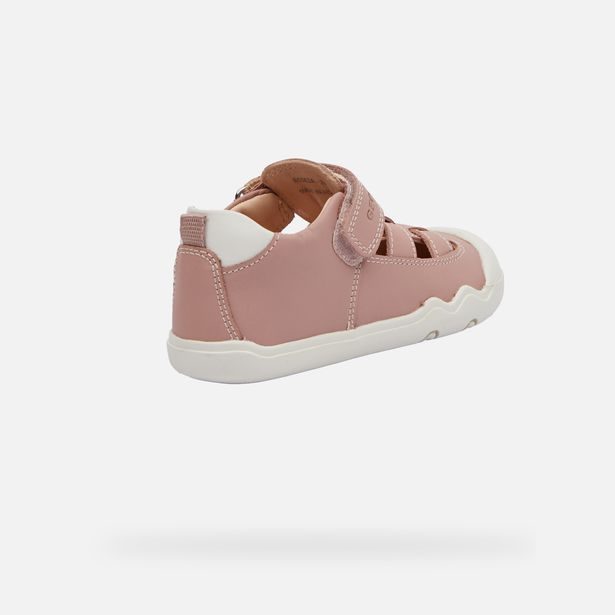 Růžové dívčí tenisky Geox Steppieup