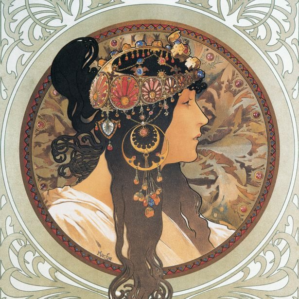 NOTIQUE Poznámkový kalendář Alfons Mucha 2027, 30 x 30 cm