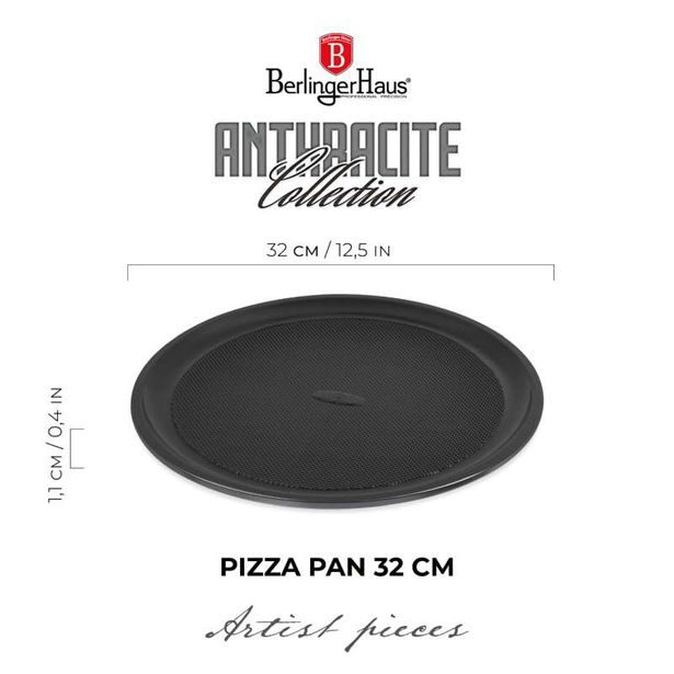 BERLINGERHAUS Pánev na pizzu s titanovým povrchem 32cm Anthracite Collection BH-8688