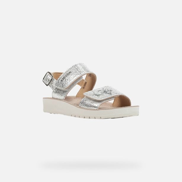 Stříbrné dívčí sandály Geox Sandal Costarei