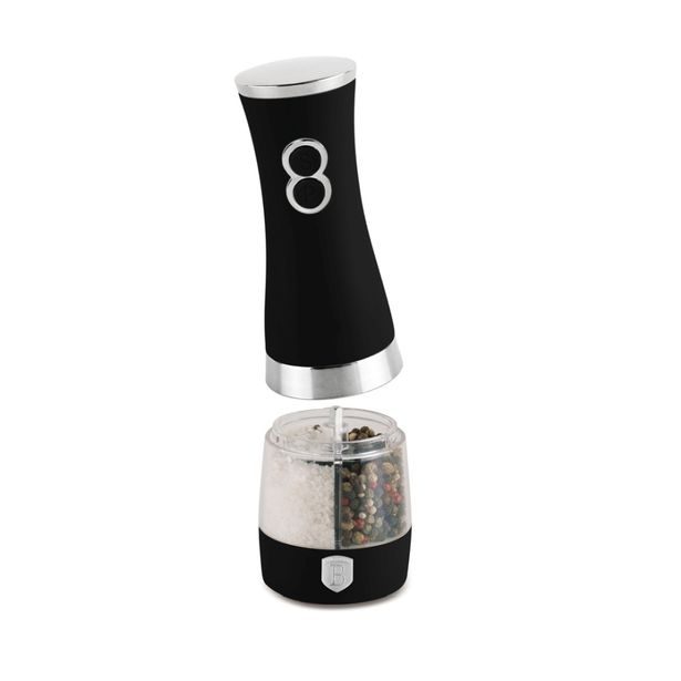 BERLINGERHAUS Mlýnek na pepř a sůl elektrický dvojitý Matte Black Collection LP-BH-260