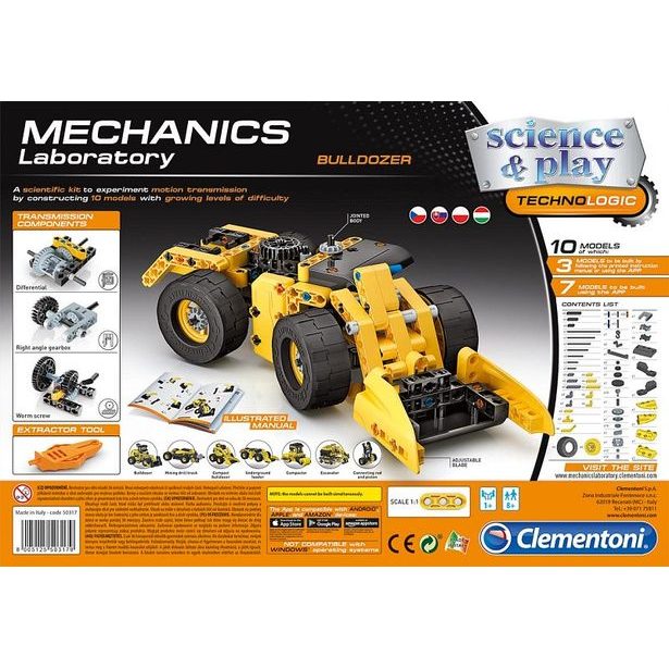 Mechanická laboratoř - Buldozer, 10 modelů, 200 dílků